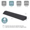 Grey Wedge Pillow Gap Filler with Foam Padding, Storage Pockets and Zippered Cover